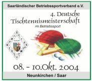 4. Deutsche Betriebssport-Meisterschaft im Tischtennis 2004