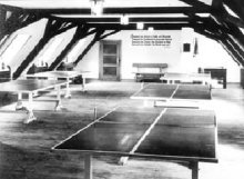 Gymnastik und Tischtennis im Dachgeschoß